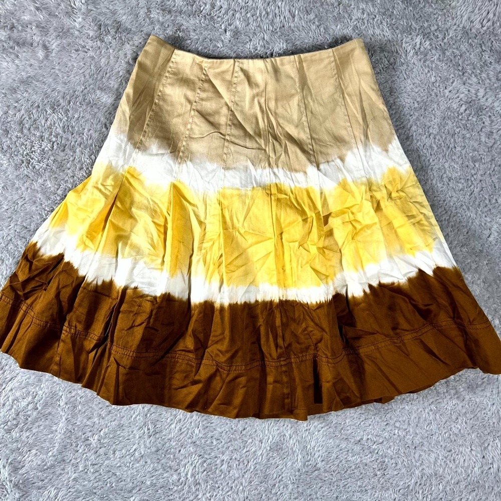 Y2K International Concepts A Line Skirt Women 0P Multicolor Colorblock Stretch